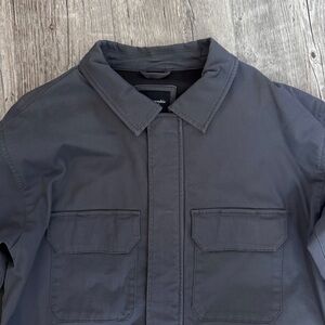 Abercrombie & Fitch Men’s Blue Grey Relaxed Stretch Twill Shirt Jacket Medium